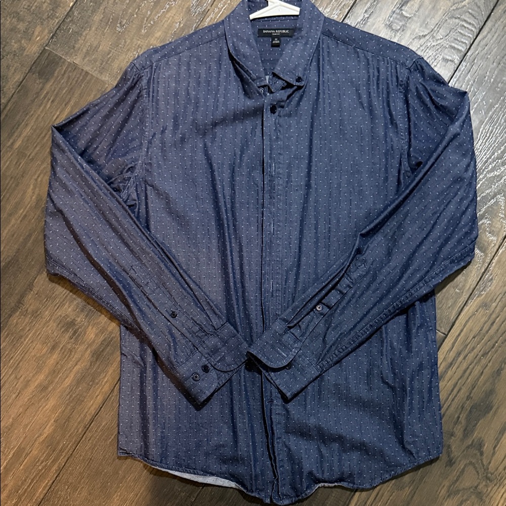 Banana Republic Dark Blue Casual Men Shirt